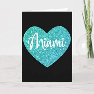 Tarjeta Amo Miami Florida Corazón 