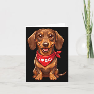 Tarjeta Amo Papá Amante De Dachshund Día Del Padre Perro
