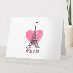 Tarjeta Amo París Torre Eiffel Francia Regalo