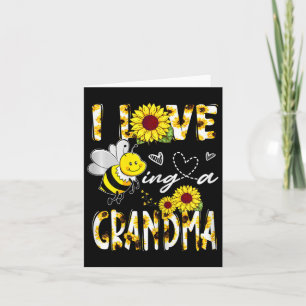 Tarjeta Amo ser una abuela amante de las abejas del giraso