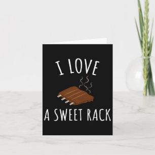 Tarjeta Amo Un Dulce Estante Costillas De Barbacoa Camiset