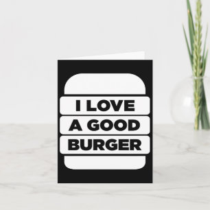 Tarjeta Amo Una Buena Hamburguesa A La Parrilla Comida Ráp