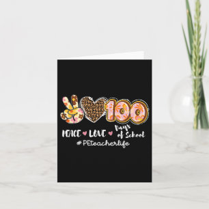 Tarjeta Amor 100 Días De Vida Escolar Leopard Pe Teacher