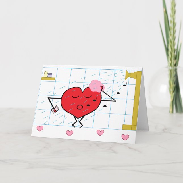 Tarjeta Amor a la ducha: (Anverso)