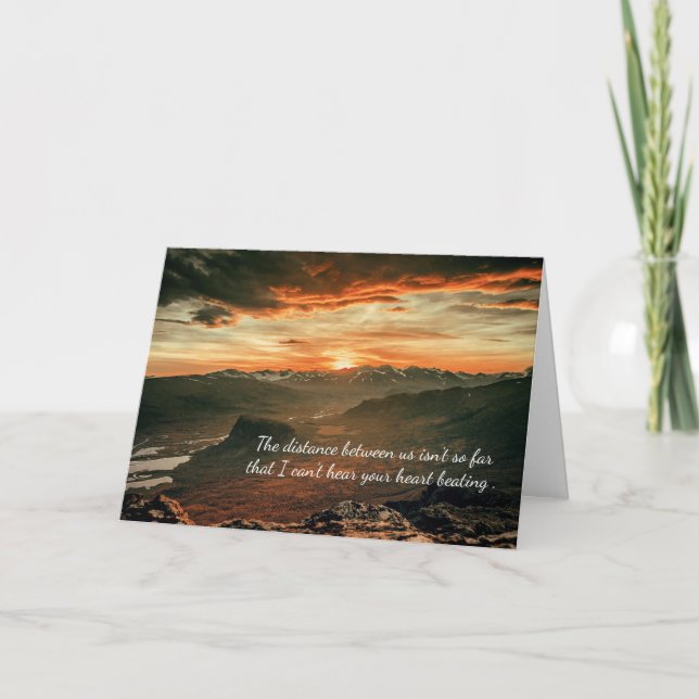 Tarjeta Amor a larga distancia/pensar en tu carta (Anverso)