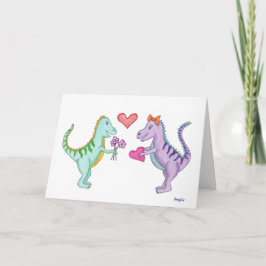 Tarjeta Amor a los dinosaurios