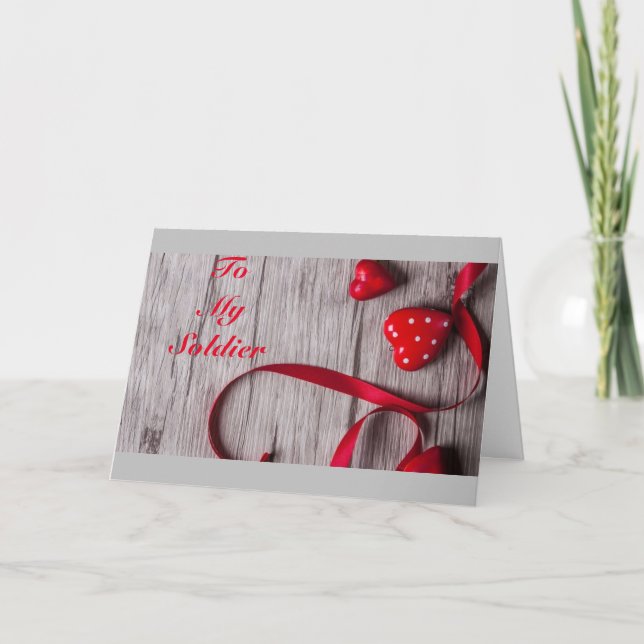 TARJETA *****AMOR A MI SOLDADO*** TODOS LOS DÍAS/VALENTINA (Anverso)