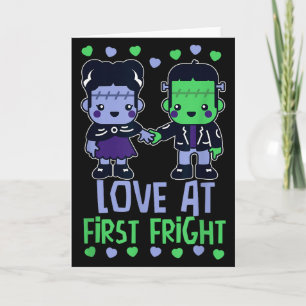 Tarjeta Amor A Primera Espantada Monstruo De Frankenstein 