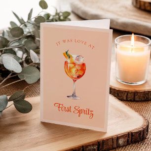 Tarjeta Amor a primera Spritz Divertido chiste de cóctel A