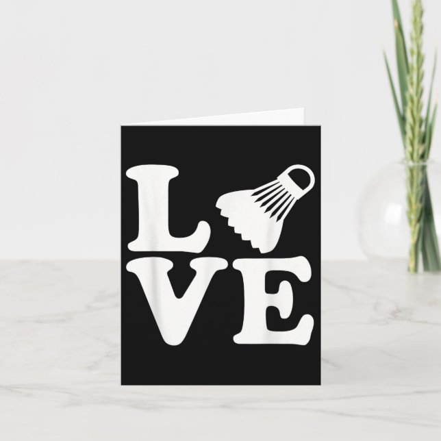 Tarjeta Amor al bádminton  (Anverso)