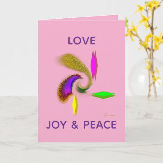 Tarjeta “AMOR, ALEGRÍA, PAZ” (Personalizar) 5 x 7