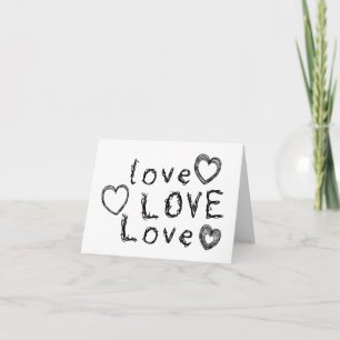 Tarjeta Amor, Amor, Amor en Escrástica Escribiendo Saludos