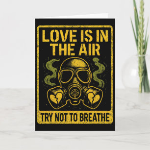 Tarjeta Amor anti San Valentín en el aire humor oscuro div