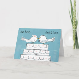 Tarjeta Amor Aves Boda Novia y Groom Felicitaciones