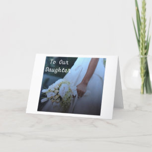 Tarjeta AMOR boda Y FELICIDAD A NUESTRA "HIJA"