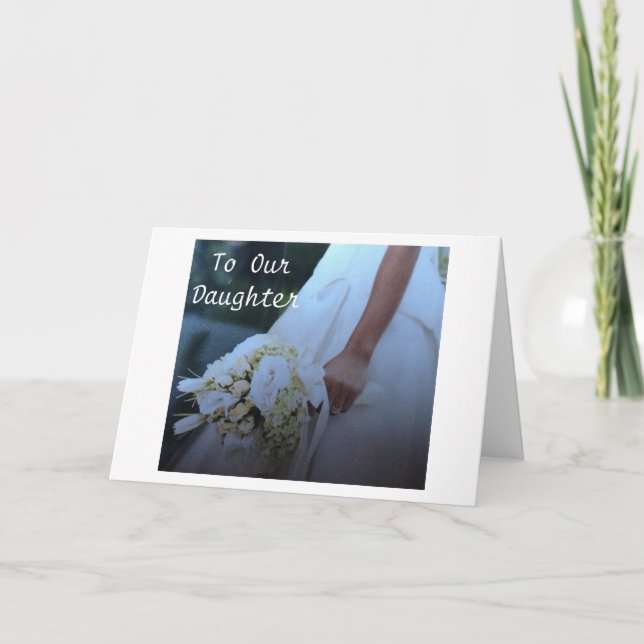 Tarjeta AMOR boda Y FELICIDAD A NUESTRA "HIJA" (Anverso)