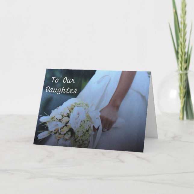 Tarjeta AMOR boda Y FELICIDAD A NUESTRA "HIJA" (Anverso)