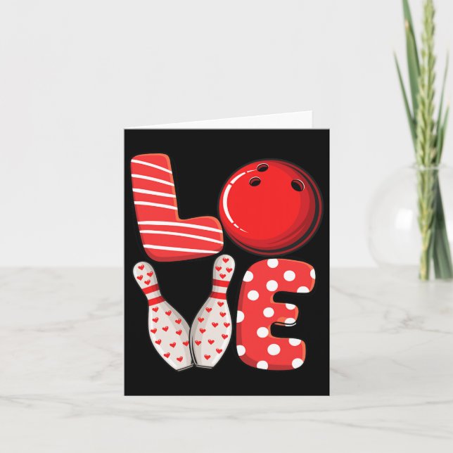 Tarjeta Amor Bolos Byll Y Pins Grupo Coincidente Valentin (Anverso)