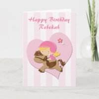 Amor Caballo de Rayas RosadasFeliz cumpleaños