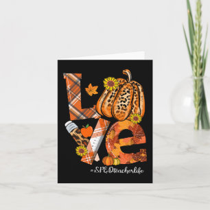 Tarjeta AMOR Calabaza Leopardo Vida de Maestro de Educació