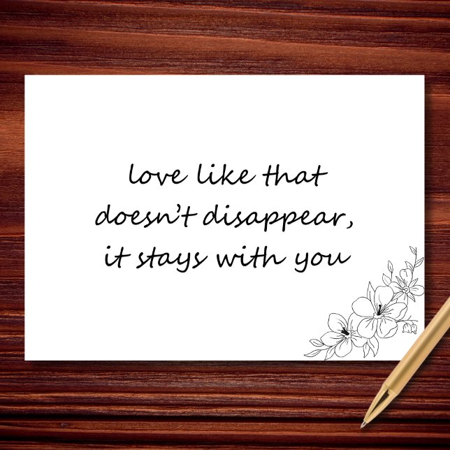 Tarjeta Amor como ese no desaparece Simpatía (Love like this doesn’t disappear.)