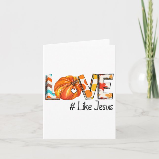 Tarjeta Amor Como Jesús Cae Por Jesús Calabaza Gracias (Anverso)