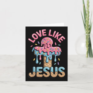 Tarjeta Amor Como Jesús Niños Cristianos Crema De Hielo Pe