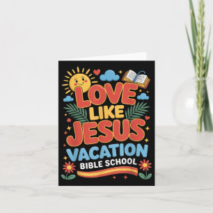 Tarjeta Amor Como Jesús Vacaciones Escuela De Biblia Vbs 2