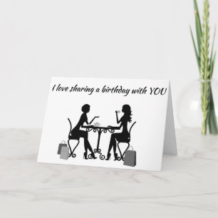 TARJETA "AMOR" **COMPARTIR UN CUMPLEAÑOS CONTIGO** Y MI VI