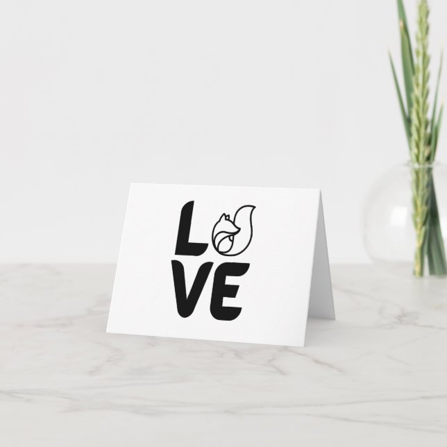 Tarjeta Amor con Fox-Black BLANK (Anverso)