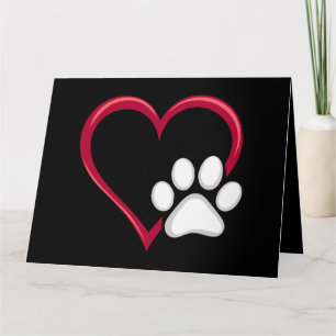 Tarjeta Amor Corazón Perro Pata Día de San Valentín Amante