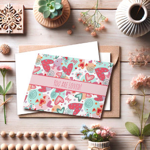 Tarjeta Amor Corazón Rosa Inespiritualidad Notecard