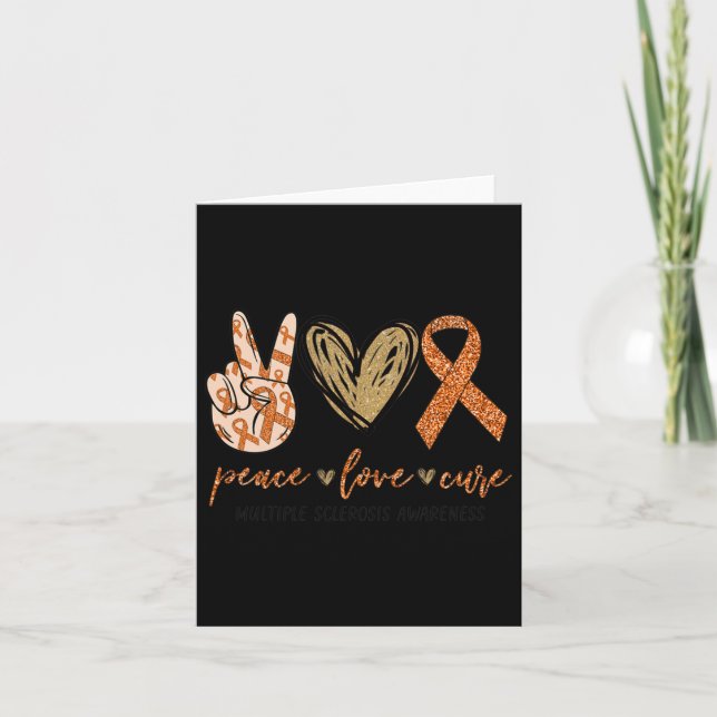 Tarjeta Amor Curar Esclerosis Múltiple Apoyo a la Concienc (Anverso)