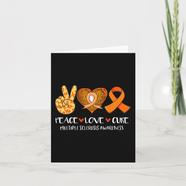 Tarjeta Amor Cure Esclerosis Múltiple Apoyo a la Concienci (Anverso)