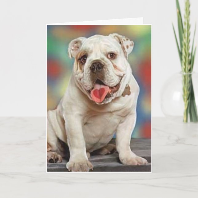 Tarjeta Amor de Bulldog (Anverso)