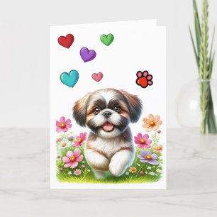 Tarjeta Amor de cachorro dulce - Mira dentro.