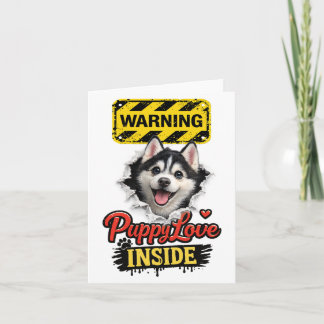 Tarjeta Amor de cachorro en San Valentín