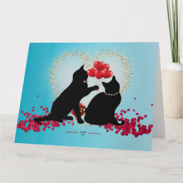 Tarjeta Amor de gato - Globos de Cat Valentine - Bolsa de