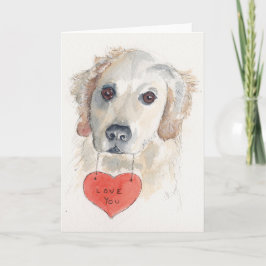 Tarjeta Amor de Golden Retriever