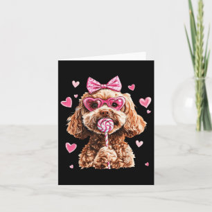 Tarjeta Amor de Goldendoodle Corazón en amante de Golden D