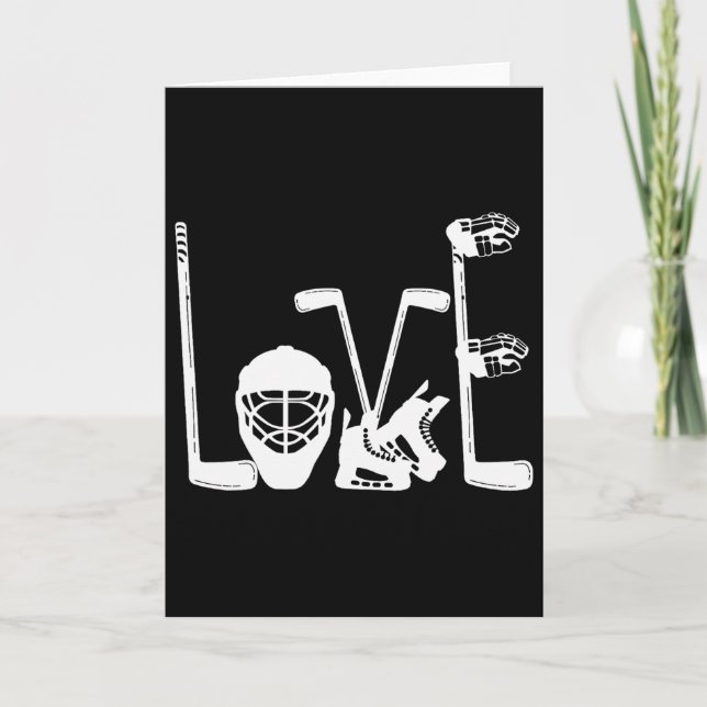 Tarjeta Amor de Hockey Sobre Patines Día de San Valentín D (Anverso)