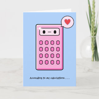 Tarjeta Amor de la calculadora