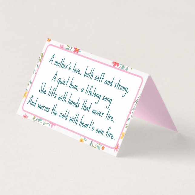 Tarjeta Amor de Madre  (Anverso)