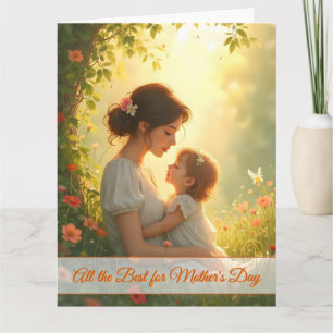 Tarjeta Amor de madre soltera en flor de luz
