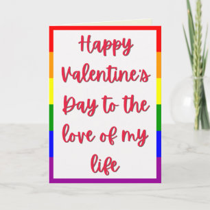 Tarjeta Amor De Mi Vida Orgullo LGBT Tema De San Valentín