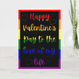 Tarjeta Amor De Mi Vida Orgullo LGBT Tema De San Valentín