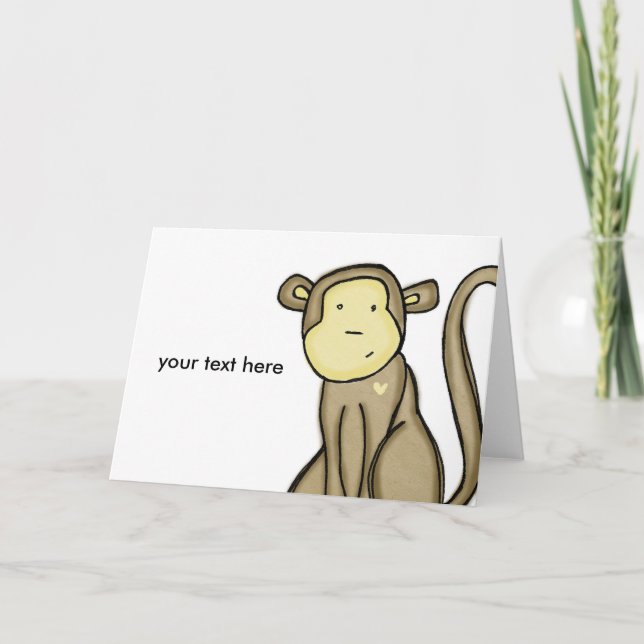 Tarjeta amor de mono (Anverso)