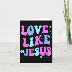 Tarjeta Amor de niña como Jesús Mujeres adolescentes crist