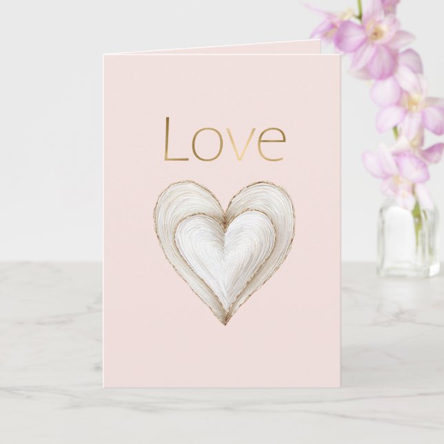 Tarjeta Amor de oro rosa corazones para siempre (Orquídea)