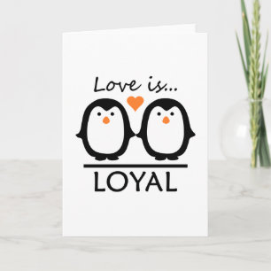 Tarjeta amor de pingüinos